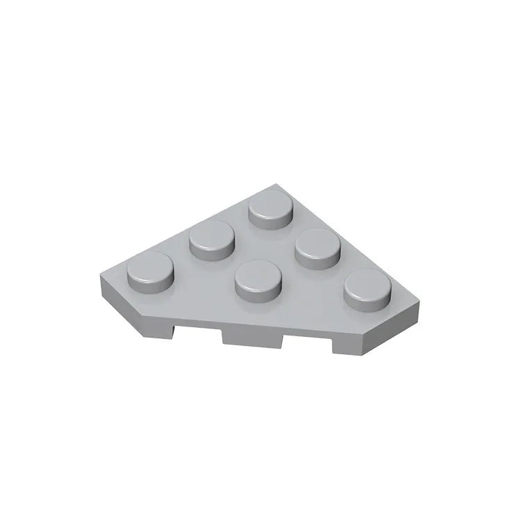 Gobricks GDS-556 Wedge Plate 3 x 3 Cut Corner | Compatible Building Block for DIY additional angle