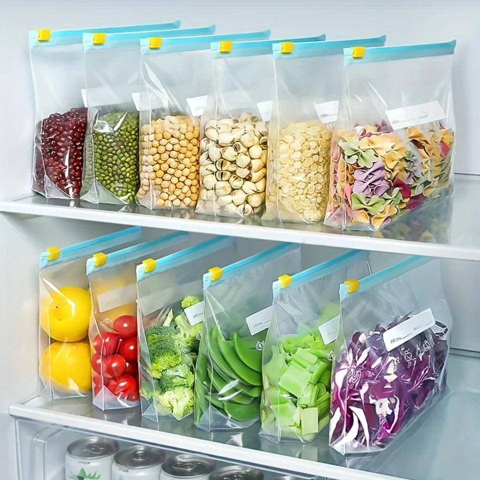 10/20pcs Thickened Sliding Lock Bag for Refrigerator Refrigeration, Freezing, Storage, Compact Bag,