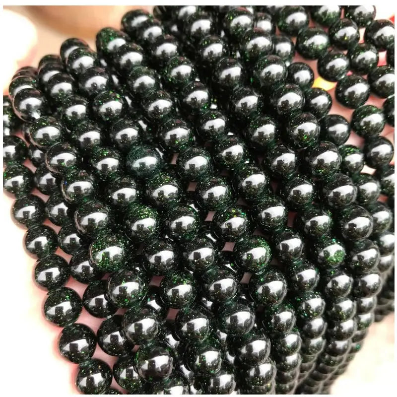 A++ Natural Golden Sandstone & Blue Sandstone & Green Sandstone Loose Beads for Jew additional angle