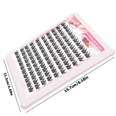 100/120pcs Self-Adhesive Eyelash Cluster Set Doll & Cat Eye Styles, Wispy, Curved, Lightweight, Natural to Glamorous Look