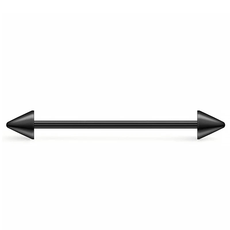 1Pcs Stainless Steel Straight Helix Tragus Industrial Ear Studs Bar Piercing Tongue Ri close-up view