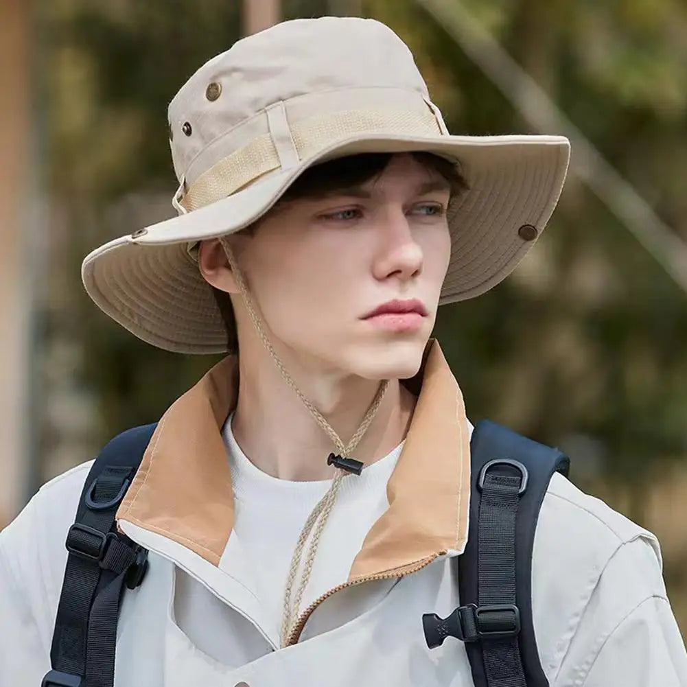 Outdoor Sun Protection Bucket Hat | UV Face Cover Cap for Hiking and Camping alternate view