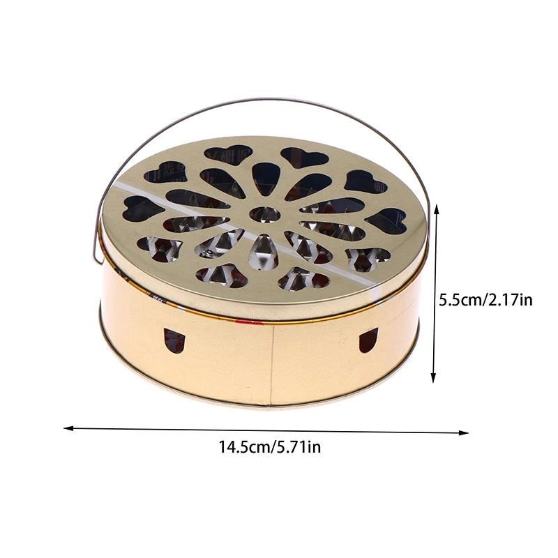 Mosquito Coil Holder with Lid and Handle | Fireproof Insect Repellent Burner additional angle