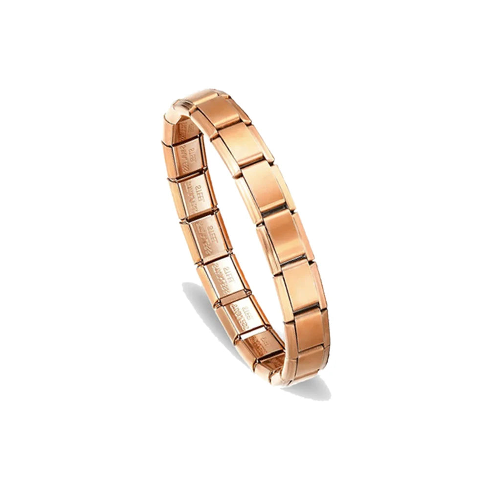 Unisex Minimalist Italian Modular Bracelet Stainless Steel Square Elastic Spliced T additional angle
