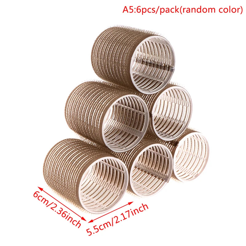 Hair Volume Curlers No Heat Self-Grip Hair Holding Rollers Heatless Curls Modeler Salo close-up view