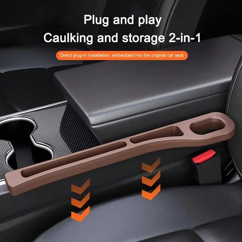 Car Seat Gap Filler Plug Set | 2-Piece PU Universal close-up view