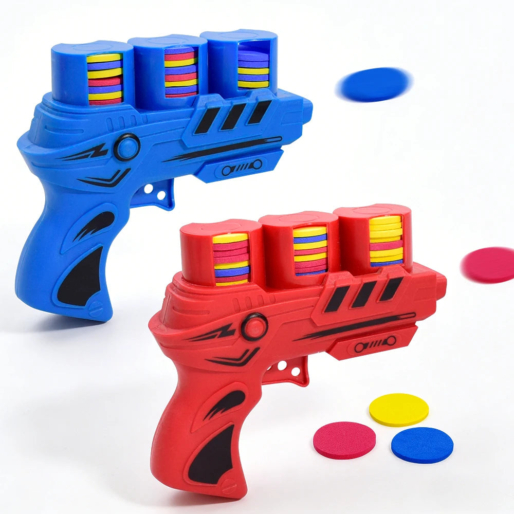 Kids Foam Disc Launcher Gun | Safe Outdoor Flying Saucer Toy detail view