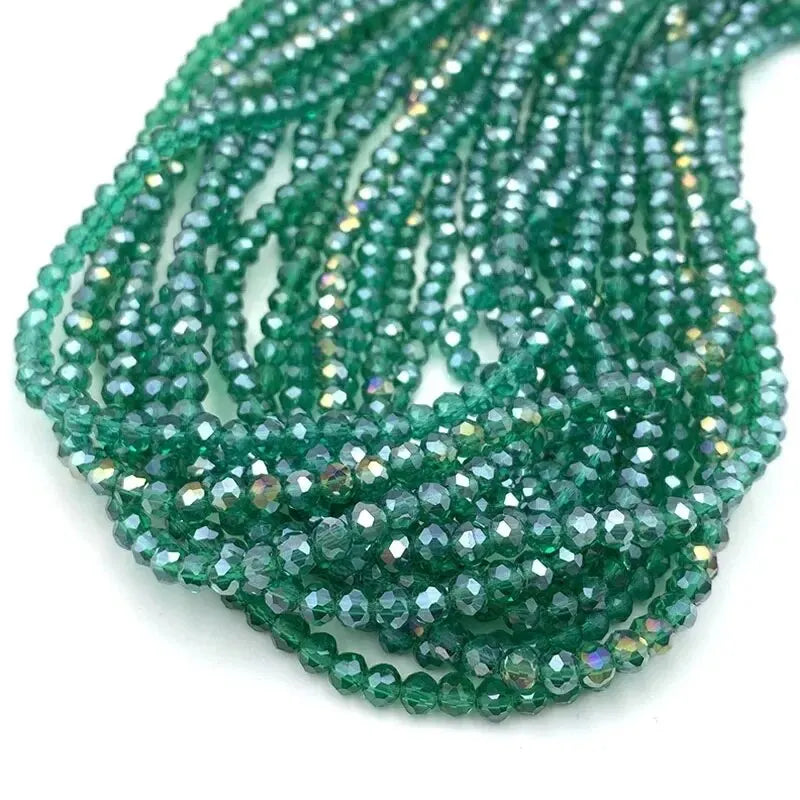 A 4mm Flat Bead Wheel Bead Loose Bead Crystal Glass Bead Bracelet Necklace Beaded Mat lifestyle view