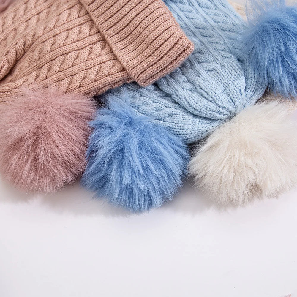 Baby Knotted Turban Hat | Warm Fleece Lined Beanie for Infants lifestyle view