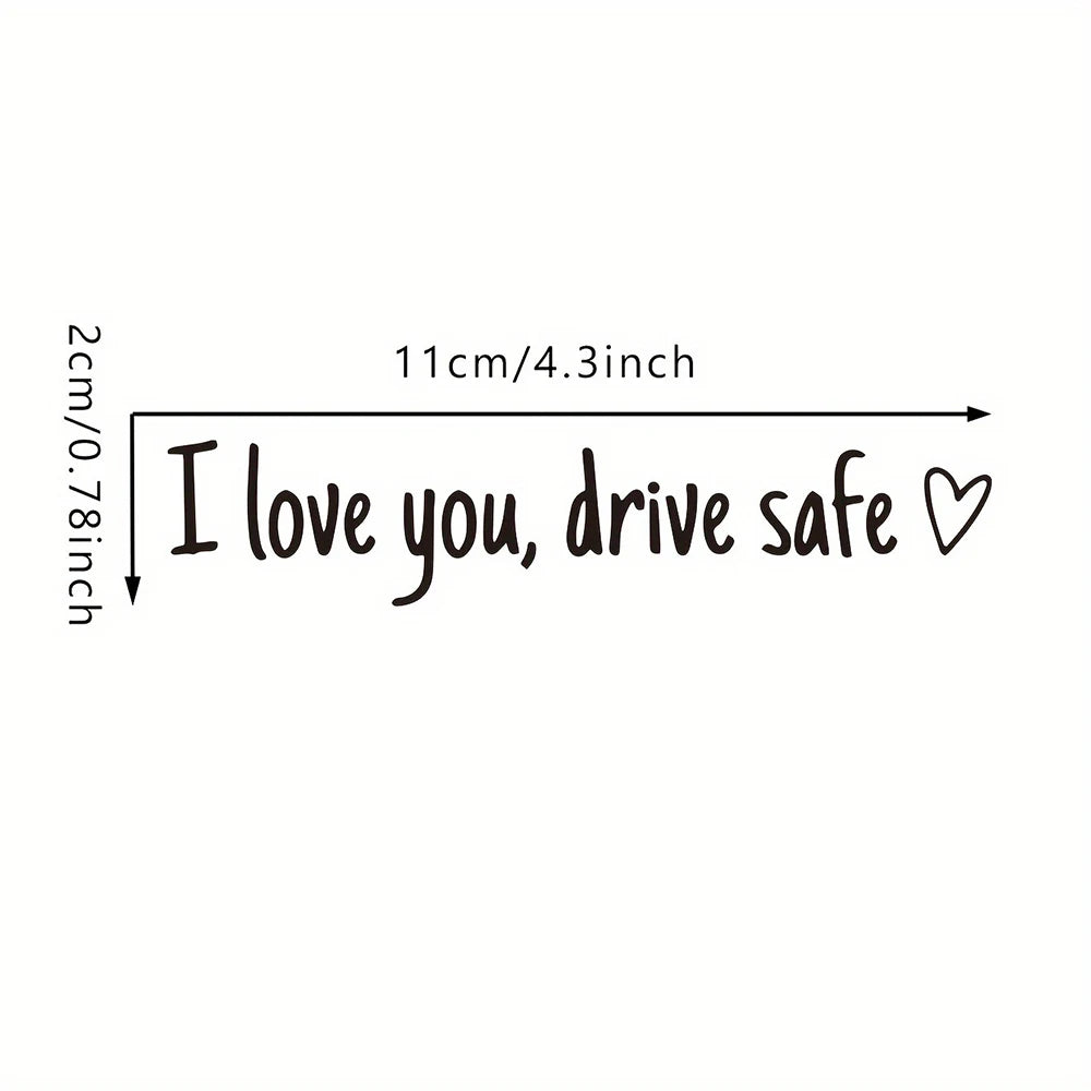 I Love You Drive Safe Car Mirror Stickers