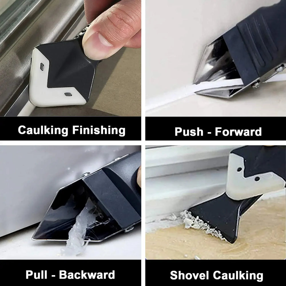 5in1 Silicone Scraper Squeegee Glue Remover Tool Kit | Multifunctional Caulking & Gro alternate view
