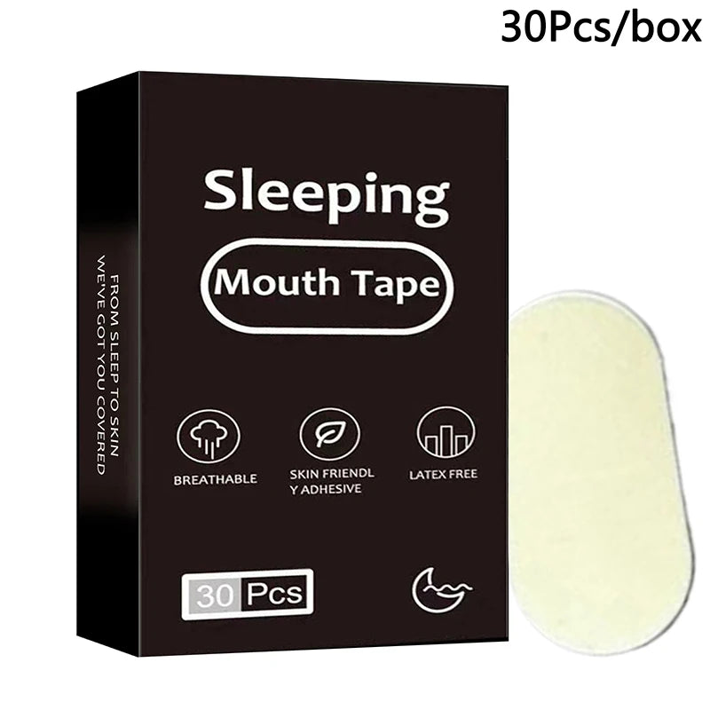 Snoring Relief Mouth Tape | 30 Hypoallergenic Strips for Better Sleep close-up view