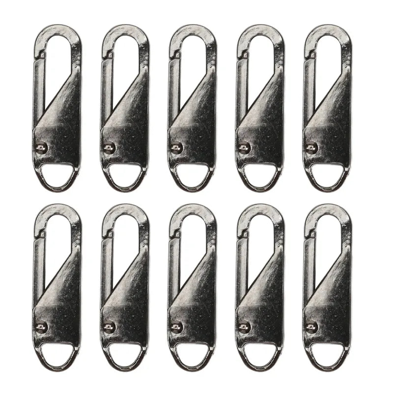 5/10PC Zipper Slider Puller Instant Zipper Repair Kit Replacement Broken Buckle Travel B detail view