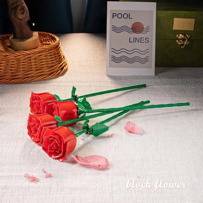 Eternal Flower Rose Building Block Set | Compatible Gift for Valentine's Day Teachers lifestyle view