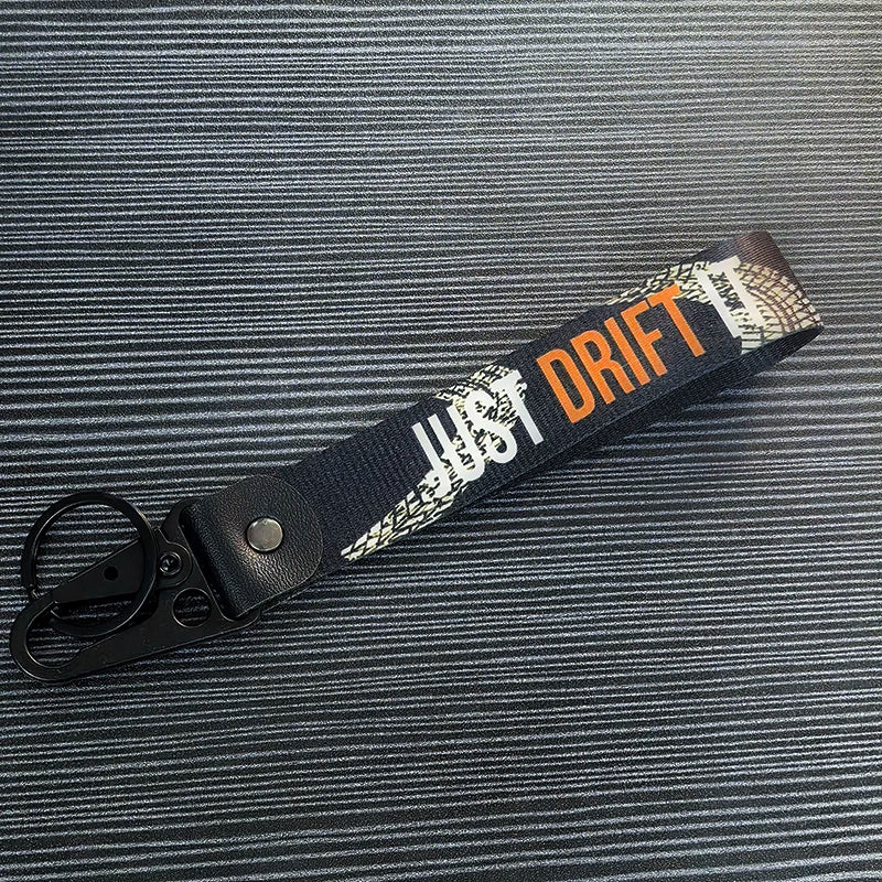 Nylon Key Strap Embroidery Lanyard | JDM Racing Car Keychain alternate view