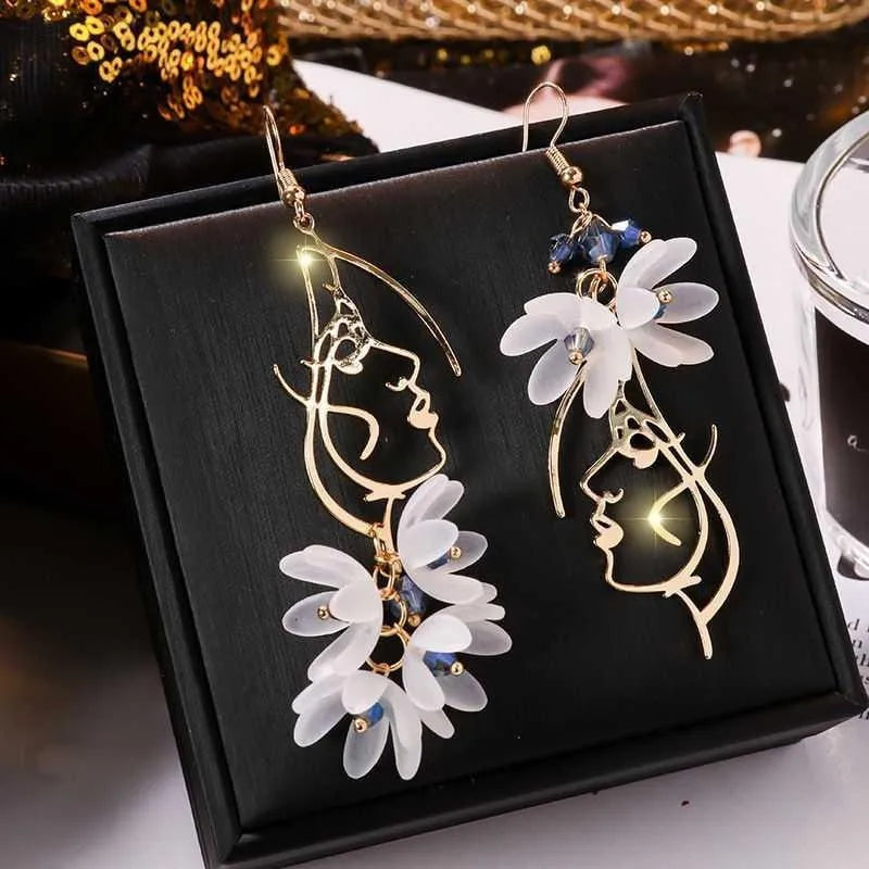 2PC Women's Fashion Multi-Style Long Irregular Tassel Earrings | Jewelry Accessories f close-up view