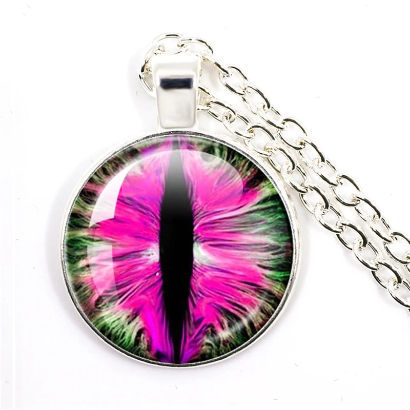 Fashion Evil Eye Pendant Necklace | Trendy Glass Cabochon Jewelry Gift lifestyle view