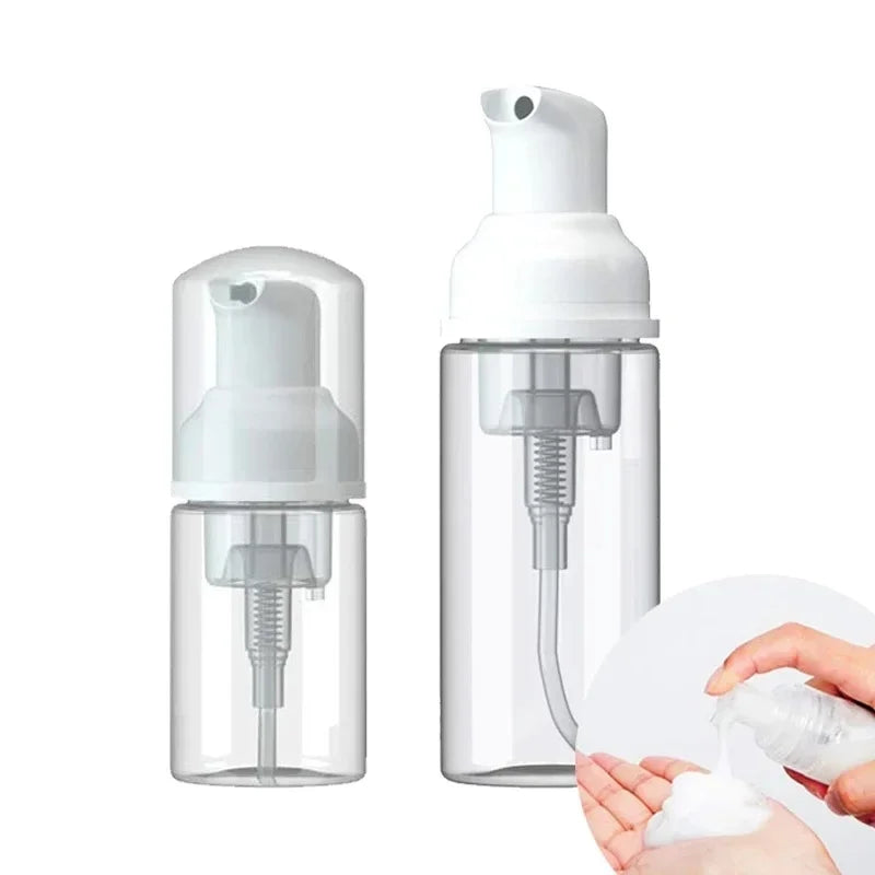 1/2pcs Foam Dispenser Pump Bottles 30/60ml Small Plastic Mini Empty Soap Refillable Bottle Travel Cl