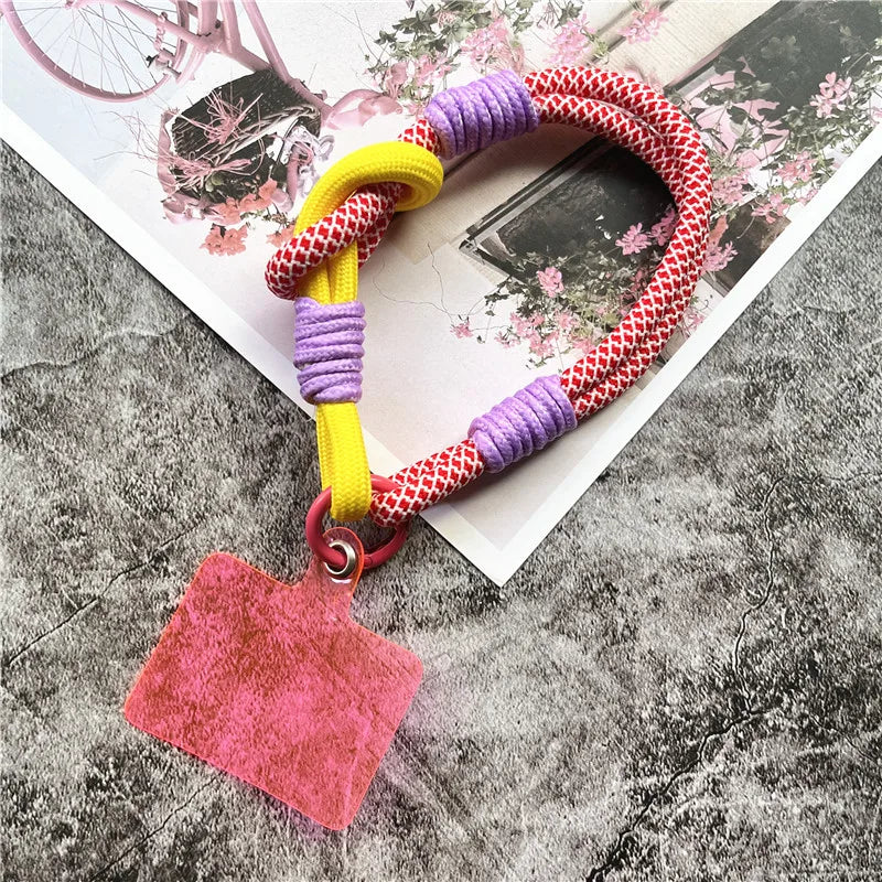 Phone Lanyard Strap Colorful Key Chain Card Decorations Cell Phone Pendant Premium additional angle