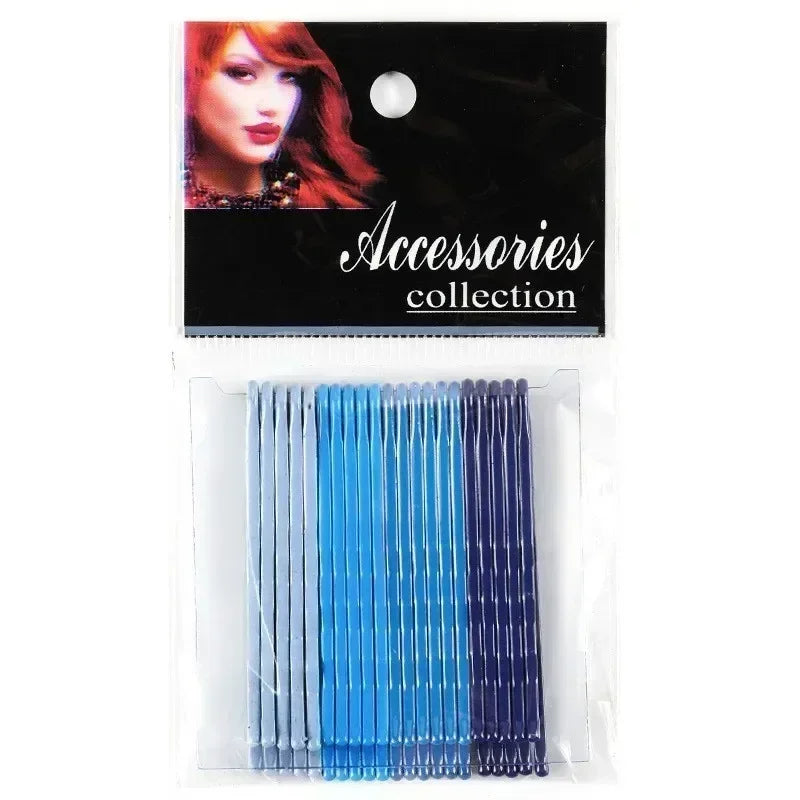 12/20pcs Solid Color Metal Hair Side Clips Curly Wavy Grips Bobby Pins Women Girls Ba alternate view