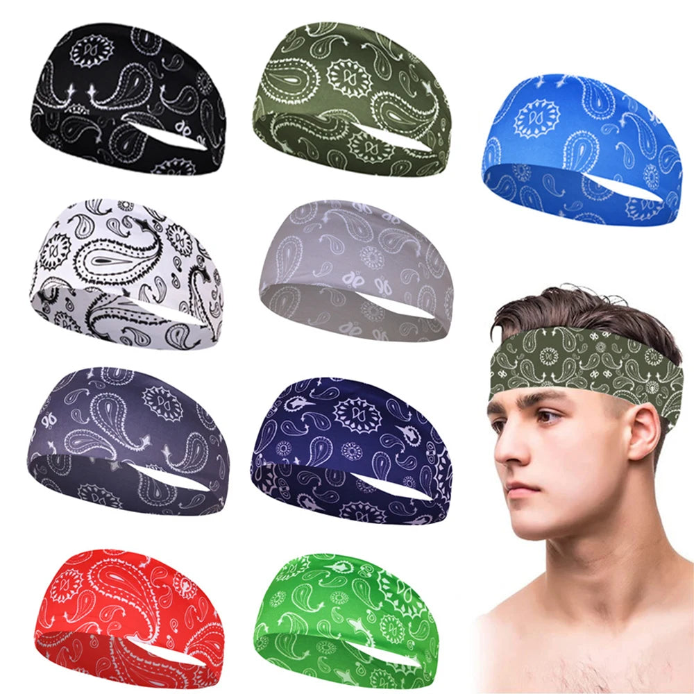 Sports Hair Bands Elastic Yoga Hairbands Absorbing Sweat Headband Women Men Running Fitness Turban O