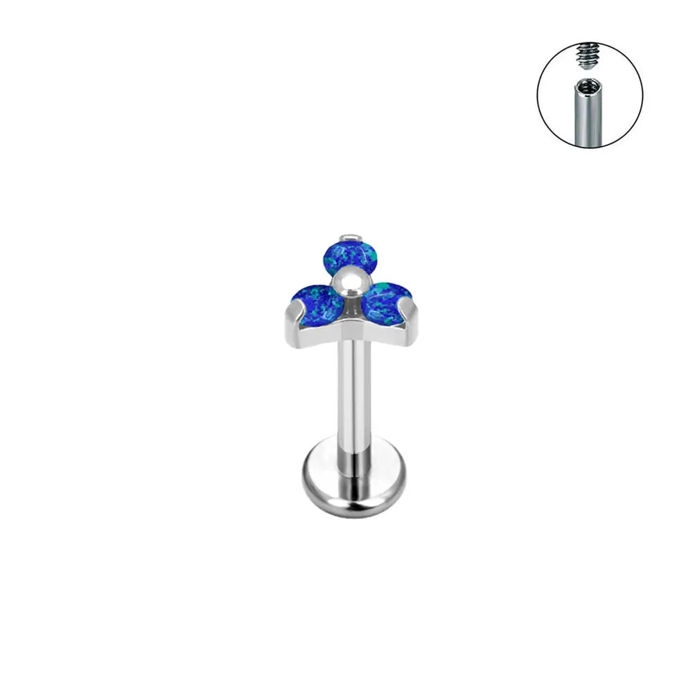 ASTM F136 Titanium Nose Piercing Petal Earrings For Women Labret Lip Rings Goth Ear T lifestyle view