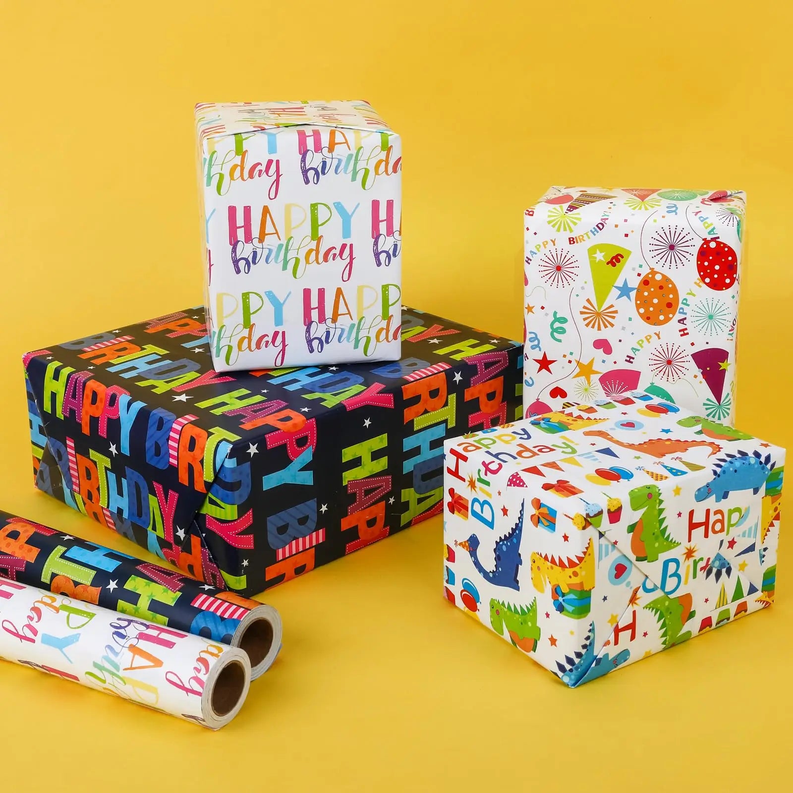 1 Roll 17 Inch X 32.8 Feet Birthday Wrapping Paper,Birthday Gift Wrapping Paper,Wrapp lifestyle view