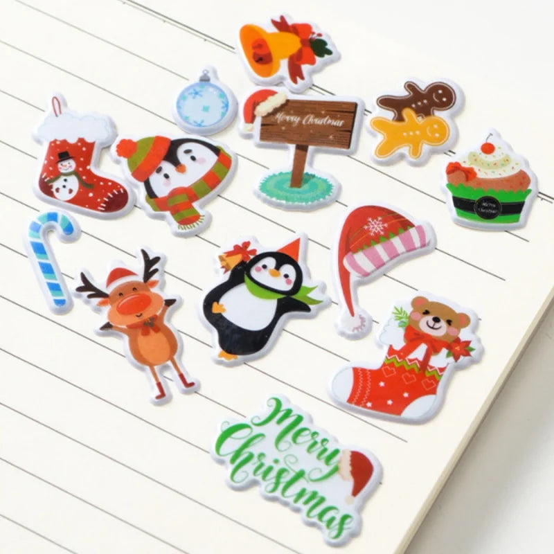 Christmas Bubble Stickers | 3D Holiday Party Decoration Set alternate view