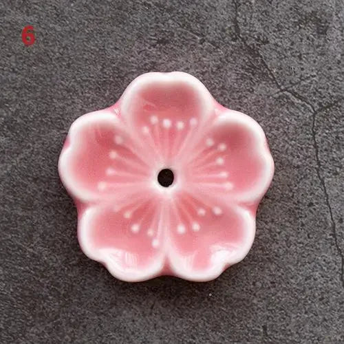 Ceramic Cherry Blossom Incense Burner | Home Decor Stick Holder alternate view