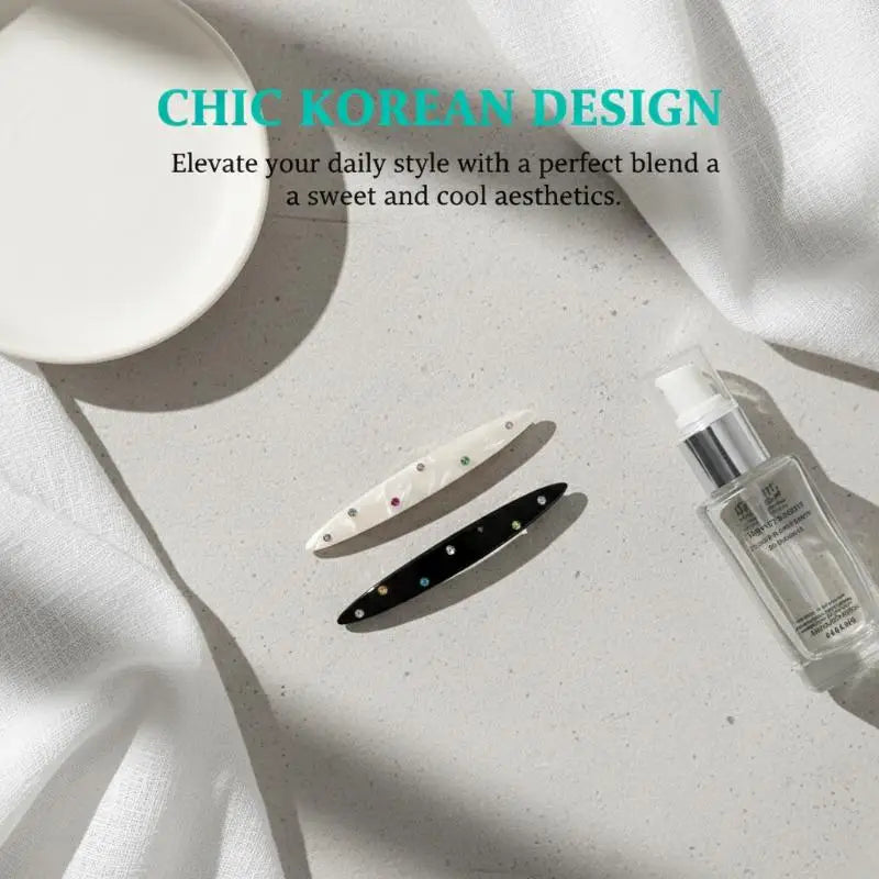 Niche Korean Acetic Acid Hairpin Clip Fashion Colorful Drilling Design Headdress for lifestyle view