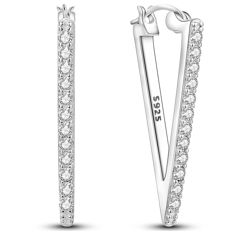 Hot Classic Original 925 Sterling Silver Earrings Colorful Circle Hoop Earrings For W alternate view