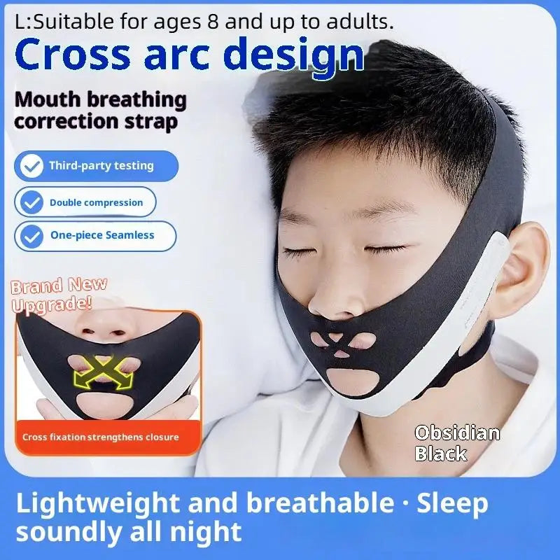 Mouth Breathing Correction Belt | Anti Snoring Chin Strap for Kids and Adults close-up view