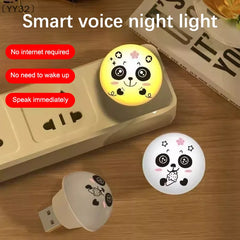 USB Panda Smart Voice Control Night Light | AI-Enabled Bedside and Camping Lamp alternate view