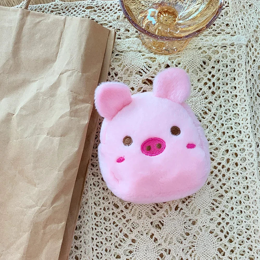 Cartoon Cute Pig Animal Coin Purse | Kawaii Soft Plush Zipper Wallet for Kids alternate view