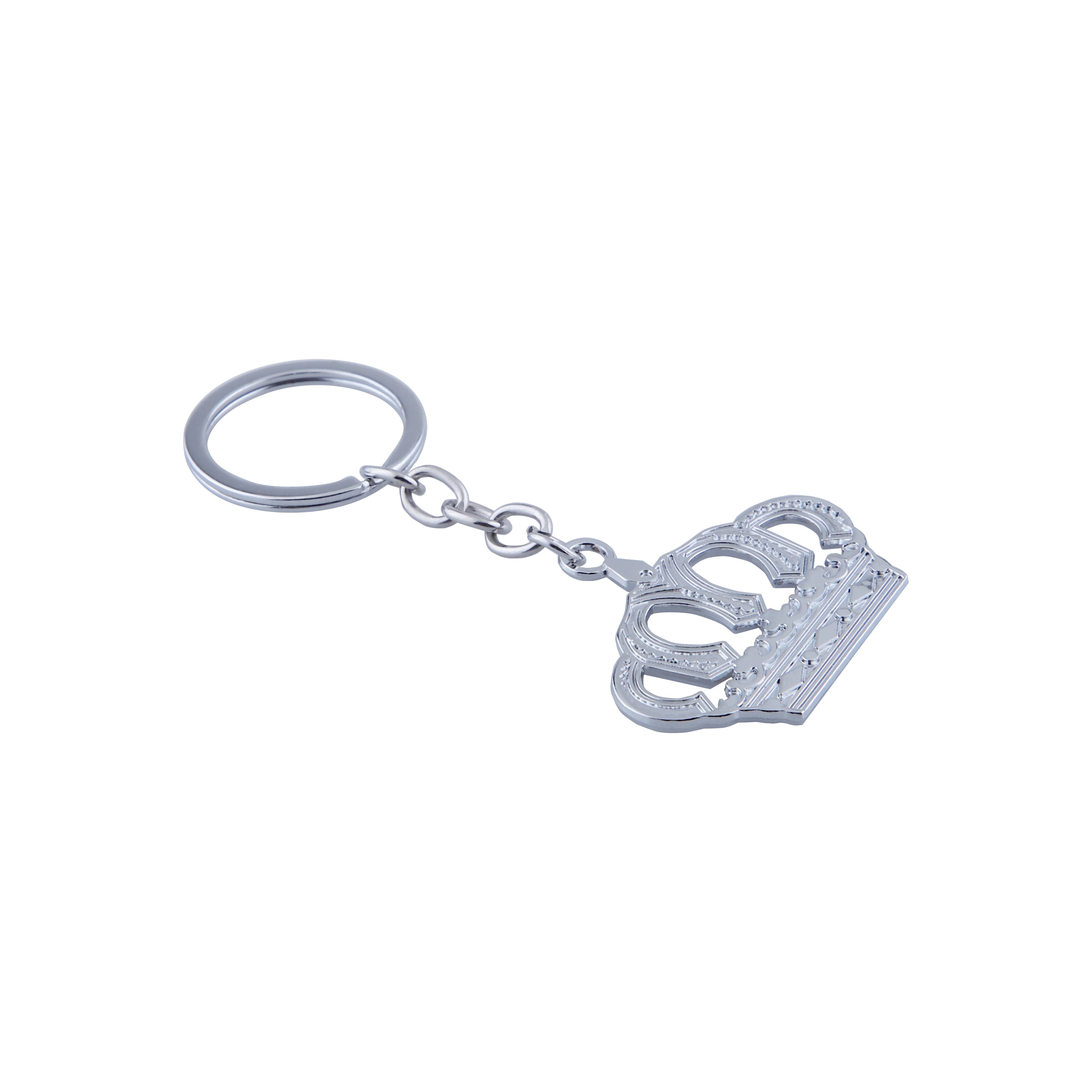 Mini Crown Keychain | Metal Car Keychain Pendant detail view