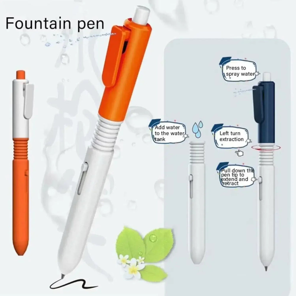 2 in 1 Funny Prank Retractable Water Spray Pens,Ball Pen with Water Spray Funny Prank Toy Stress Rel