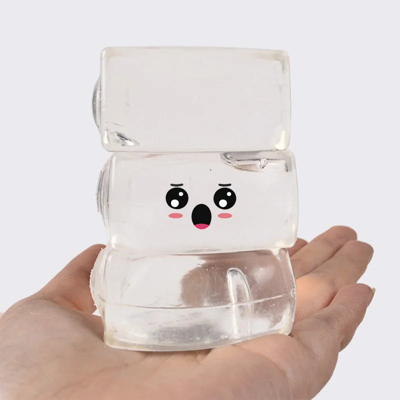 Ice Cube Stress Relief Squeeze Toy | Soft TPR Slow Rebound Decompression Ball alternate view
