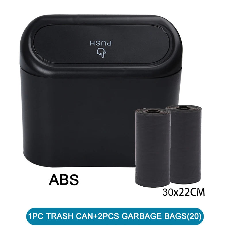 1/2/3Pcs Car Trash Can (with Lid) Contains 60 (300) Garbage Bags, Small Car Trash C additional angle