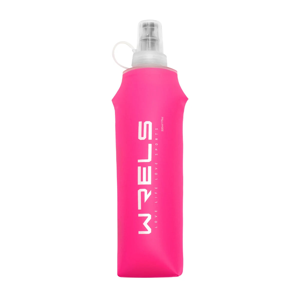WRELS Camping Soft Water Bottle Drinking Sport Folding Bag Flask Outdoor Running Hydrati detail view