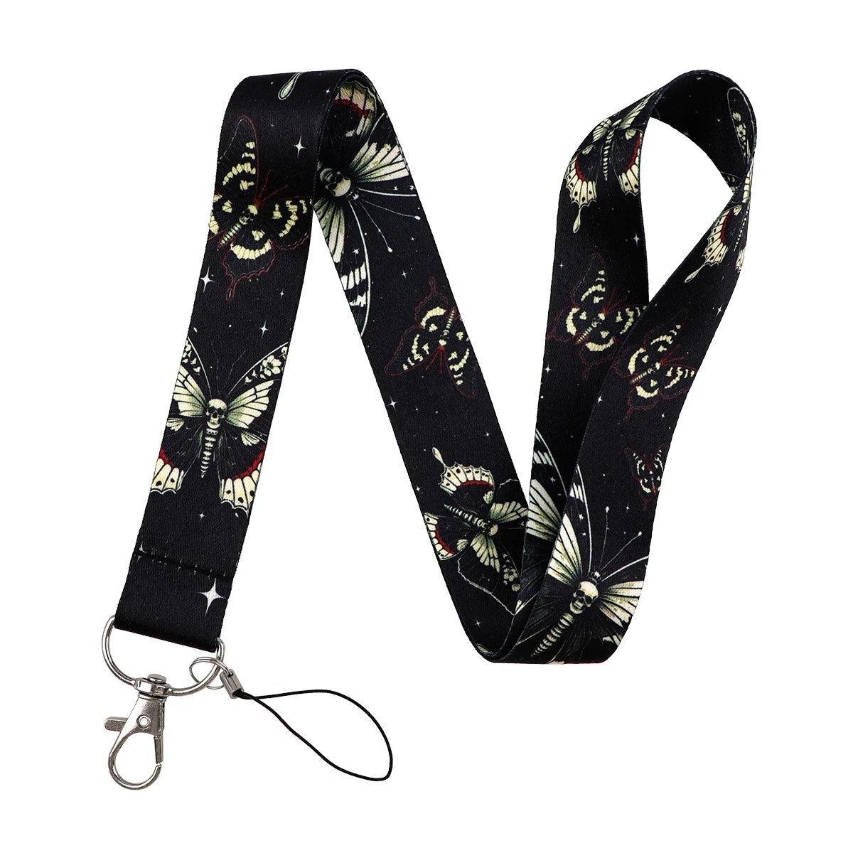 Human Skeleton Lanyard Card Holder Neck Strap for key ID Card Phone Straps Badge Ho additional angle