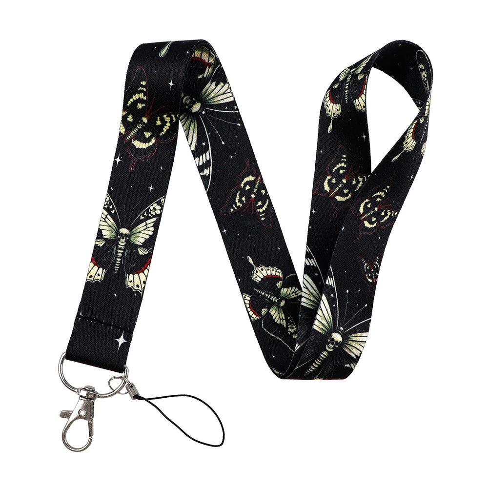 Human Skeleton Lanyard Card Holder Neck Strap for key ID Card Phone Straps Badge Ho additional angle