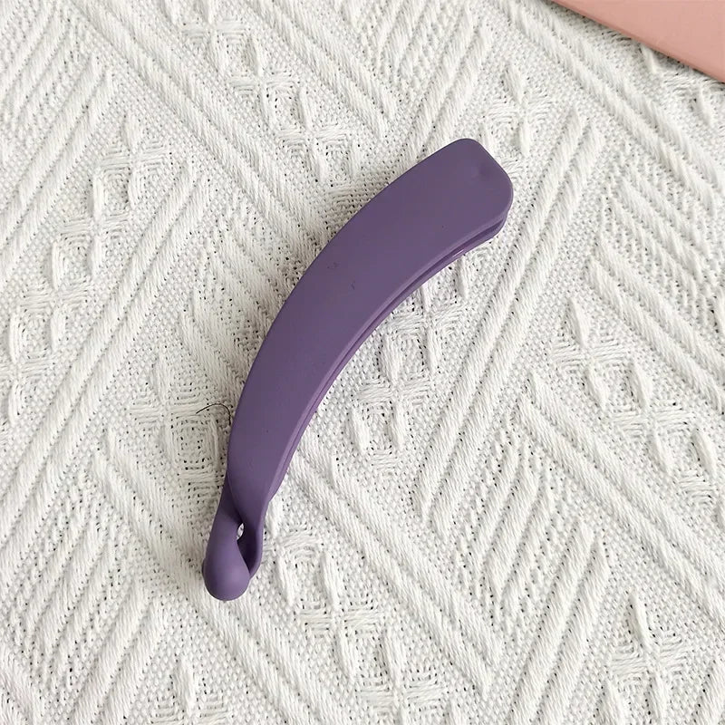 Solid Color Frosted Banana Clip Fashion Banana Ponytail Holder Korean Style Hair Clip Hairpins Barrettes Women Hair Accessories