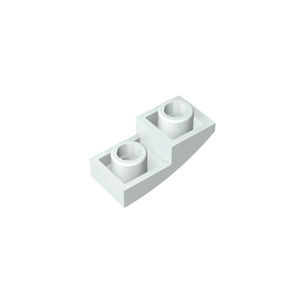 Gobricks GDS-795 Slope, Curved 2 x 1 Inverted | Compatible Building Block for DIY Proj close-up view