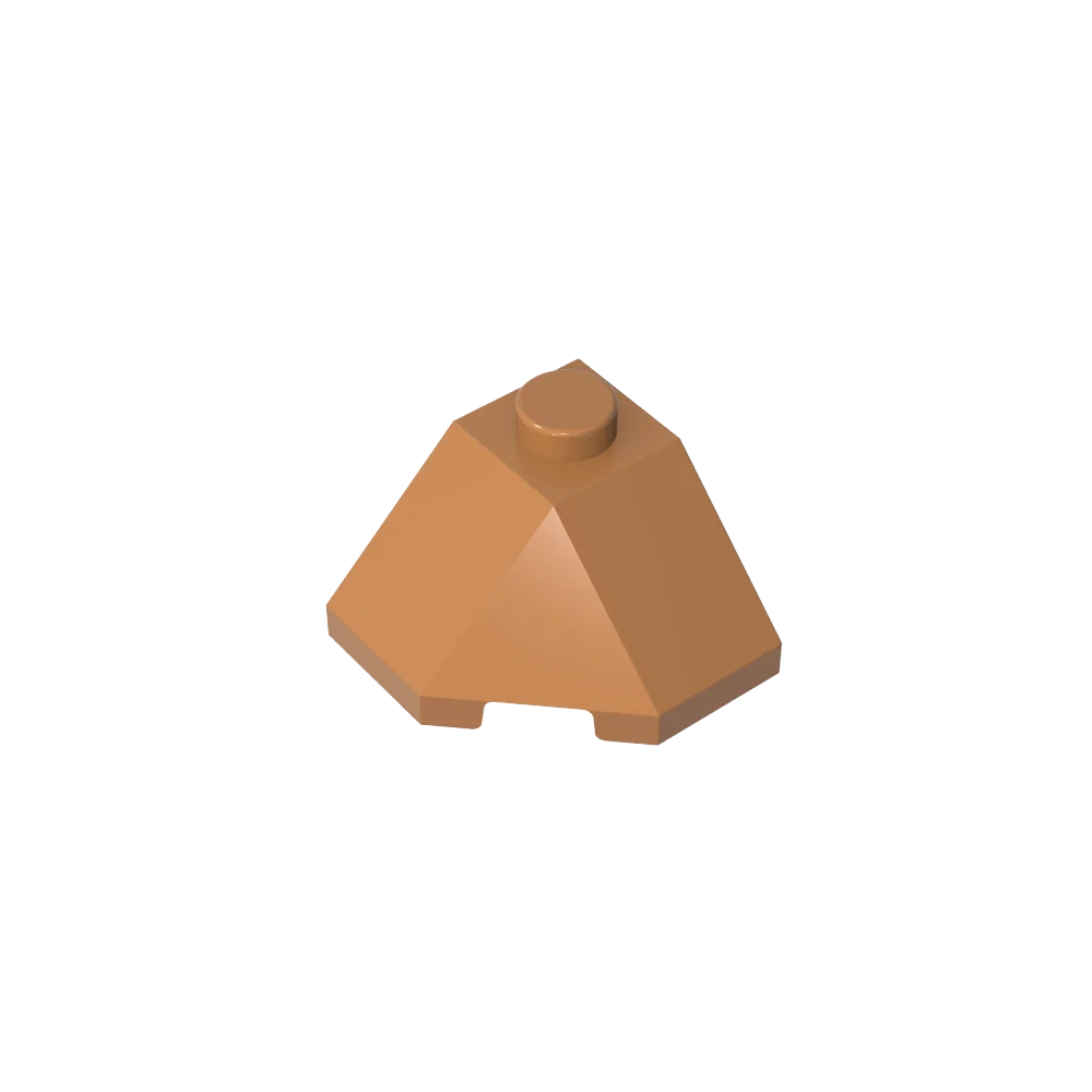 ROOF TILE 2x2x1 45 Degree Bottom | Compatible Building Block for Creative DIY detail view