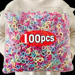 Ponytail Hold Hair Tie Rubber Bands Scrunchie Hair for Girls close-up view