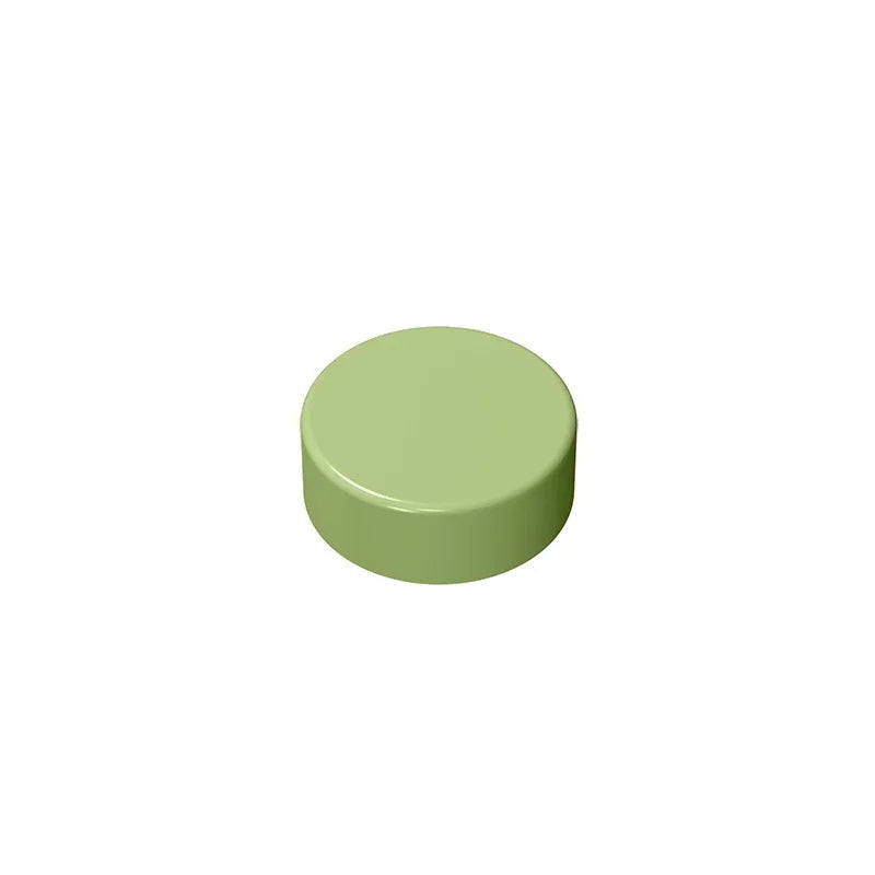 Gobricks GDS-612 Flat Tile 1x1 Round | Compatible Building Block detail view