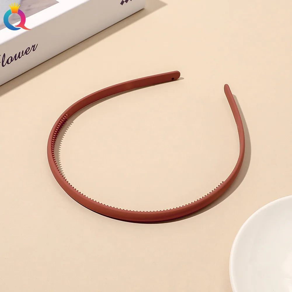 Plastic Frosted Non-slip Face Wash Hairbands Headband Women Girls Hair Head Hoop Band lifestyle view