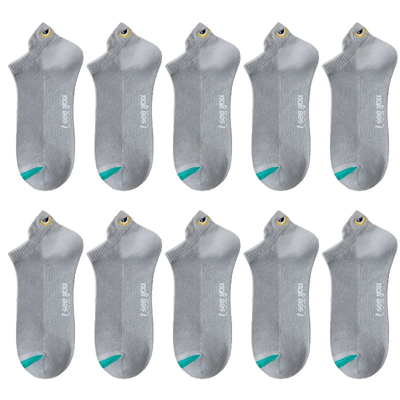 5/10 Pairs Man Short Socks Ankle Boat Socks Breathable Casual Athletic Socks Women additional angle