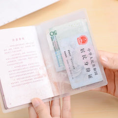 eTya Travel Waterproof Passport Holder | Transparent PVC ID and Credit Card Wallet detail view