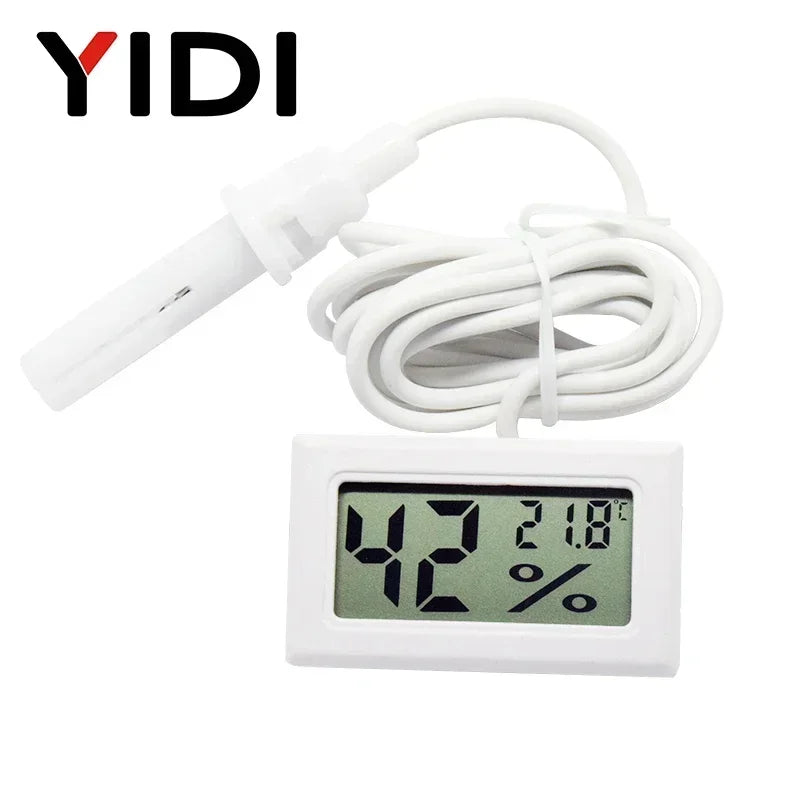 Mini LCD Digital Thermometer Hygrometer | Dual Probe Temperature Humidity Monitor alternate view